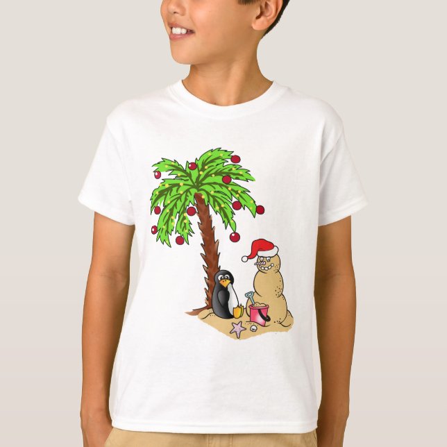 Jul i Beach T Shirt (Framsida)