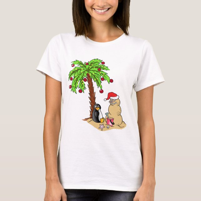 Jul i Beach T Shirt (Framsida)