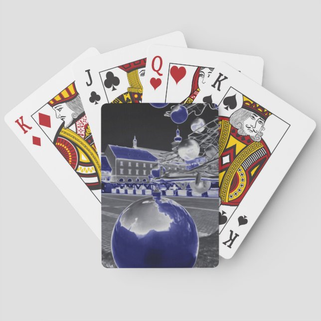 Jul i blått casinokort (Baksidan)