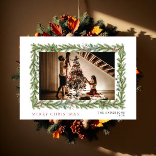 Jul i Botaniska Ram   Elegant Family 1-foto Julkort