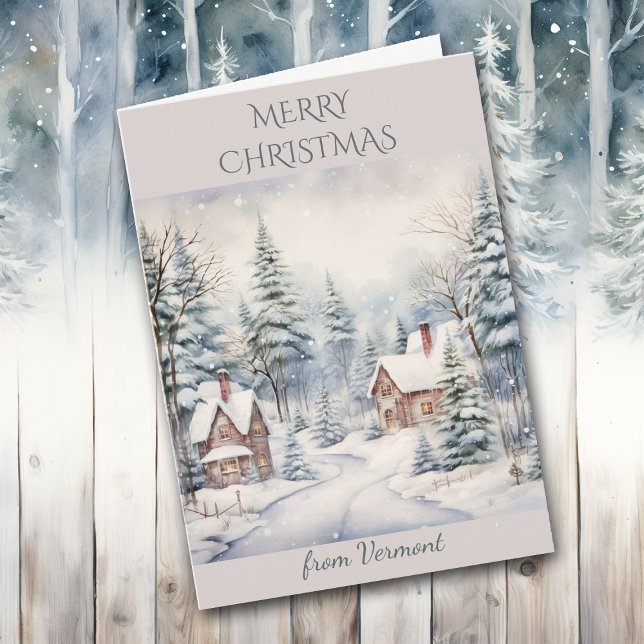 Jul i byn Vermont Helgkort (Skapare uppladdad)