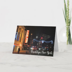Jul i centrala Brooklyn NYC-fotografi Helgkort