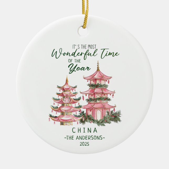 Jul i China Anpassningsbar Travel Julgransprydnad Keramik (Framsidan)