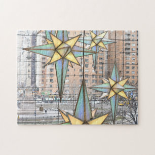 Jul i Columbus Circle Helgdag Stars NYC Pussel