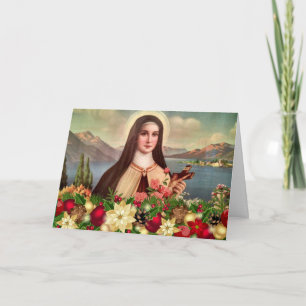 Jul i Crucifixen St. Therese Ro Helgkort