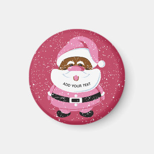 Jul i Cute African-American Jultomten Magnet