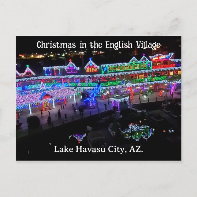 Jul i den engelska byn vykort (Framsida)