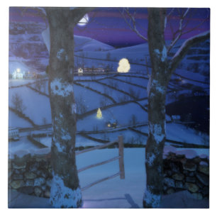Jul i den glen dekorativa plattan / Trivet Kakelplatta