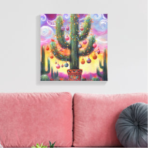 Jul i Desert Southwest Saguaro Cactus Canvastryck
