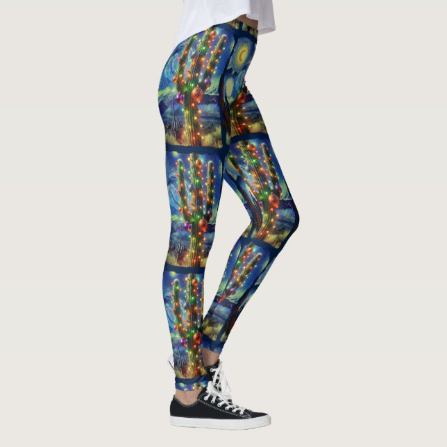 Jul i Desert Southwest Saguaro Cactus Leggings (Höger)