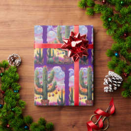 Jul i Desert Southwest Saguaro Cactus Presentpapper