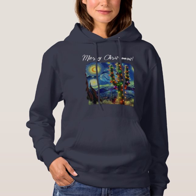Jul i Desert Southwest Saguaro Cactus T Shirt (Framsida)