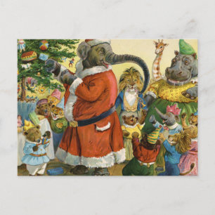 Jul i djurland helg vykort
