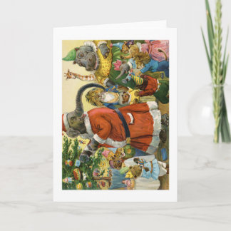 Jul i djurt land helgkort