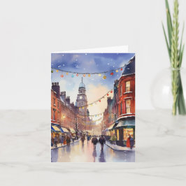 Jul i Dublin Watercolor Kort