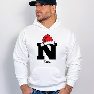 Jul i familjen med monogrammet anpassar sig efter  hoodie