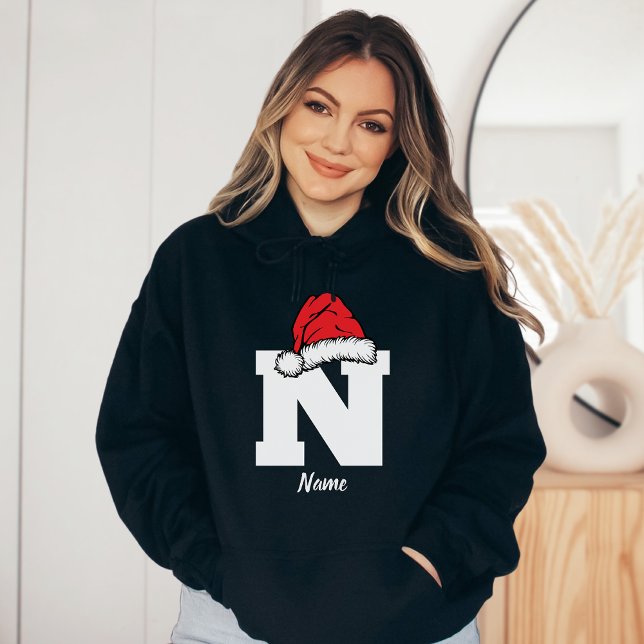 Jul i familjen med monogrammet anpassar sig efter  hoodie (Skapare uppladdad)