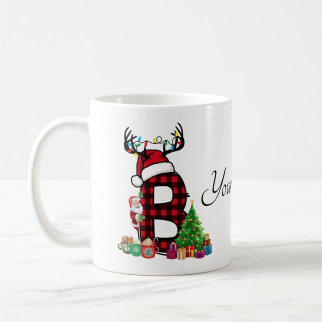 Jul i familjen med monogrammet anpassar sig efter  kaffemugg (Vänster)