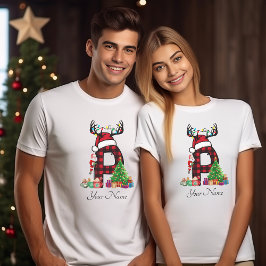 Jul i familjen med monogrammet anpassar sig efter t shirt