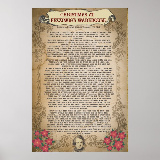 Jul i Fezzwigs lagerhus, jul Sång | Poster (Framsidan)