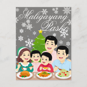 Jul i Filippinerna Maligayang Pasko "24 Helg Vykort