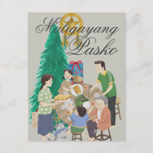 Jul i Filippinerna Maligayang Pasko Helg Vykort
