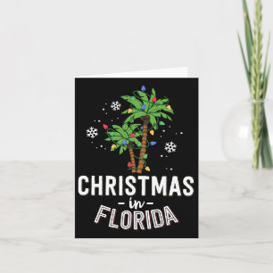 Jul i Florida Deck Familj Va i Handflatan Träd Kort