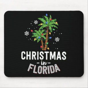 Jul i Florida Deck Familj Va i Handflatan Träd Musmatta