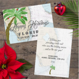 Jul i Florida Tropical Helgdagars Julkort