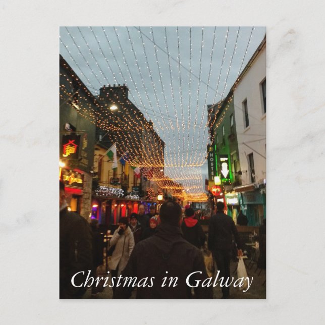 Jul i Galway Helg Vykort (Framsida)