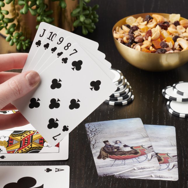 Jul i gammal stil, Vintervägen, Slädhäst Casinokort (På plats)