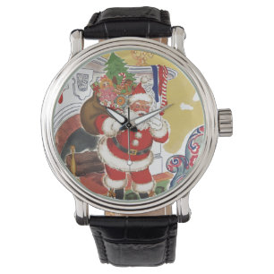 Jul i gammaldags stil, Glad Tomte med presenter Armbandsur