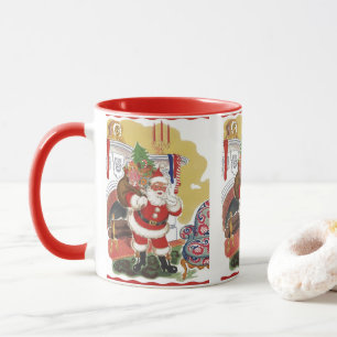 Jul i gammaldags stil, Glad Tomte med presenter Mugg