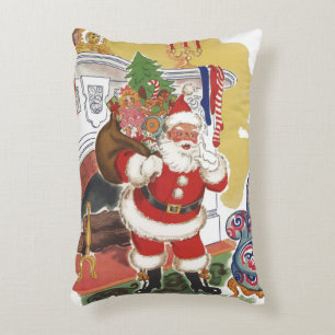 Jul i gammaldags stil, Glad Tomte med presenter Prydnadskudde