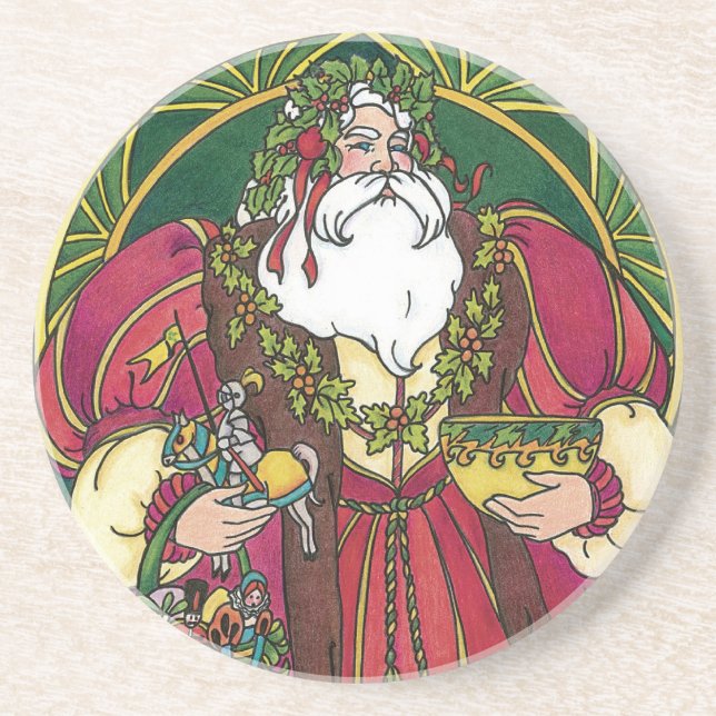 Jul i gammaldags stil, Tomte med järnspikar blad Underlägg (Framsidan)