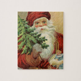 Jul i gammaldags stil, Victoriaskt jultomte med tr Pussel