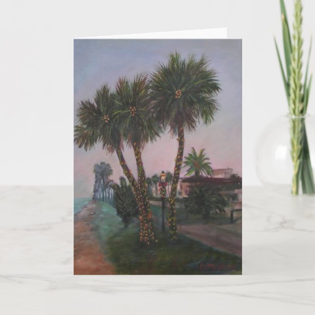 JUL I GAMMALT FLORIDA hälsningkort Helgkort (Framsida)