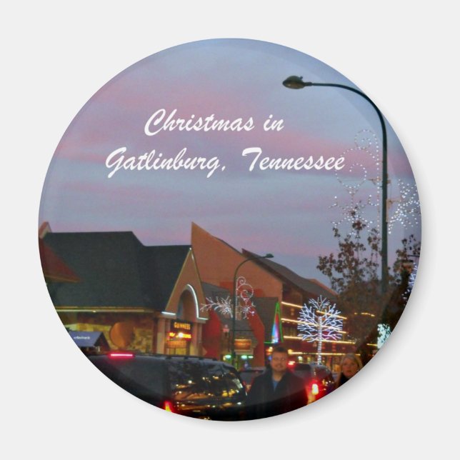 Jul i Gatlinburg, Tennessee Magnet (Framsidan)