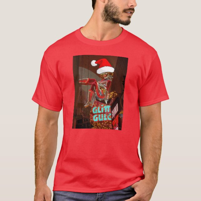 Jul i Glitter Gulch T Shirt (Framsida)