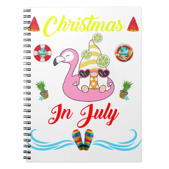 Jul i Gnomes i juli Anteckningsbok (Framsidan)