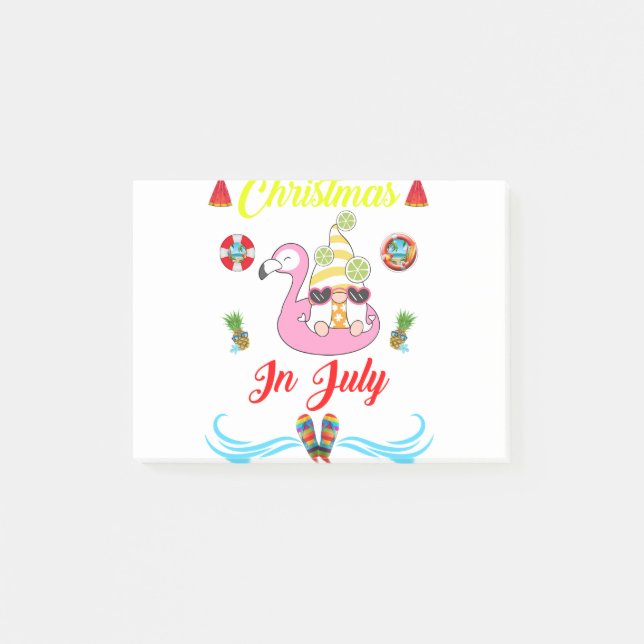 Jul i Gnomes i juli Post-it Block (Framsida)