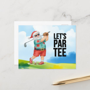 Jul i Golf-juli med Jultomten Golfing Helg Vykort