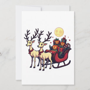 Jul i Halloween Reindeer Pumpkin Presenter Spara Datumet