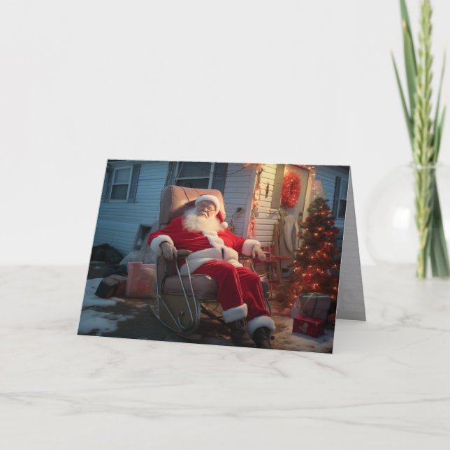 Jul i hälsningskortet för Trailer Park Tack Kort (Framsida)