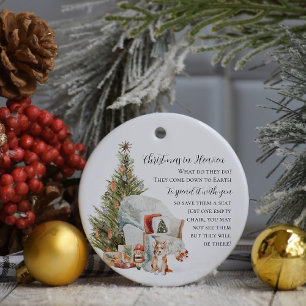 Jul i himlen Fotominnesmärke Julgransprydnad Keramik