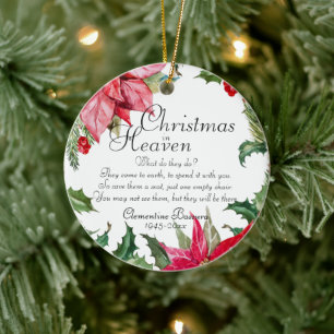 Jul i himlen Memorial Photo Julgransprydnad Keramik