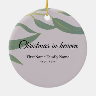 Jul i himlen minnesornament eukalyptus julgransprydnad keramik