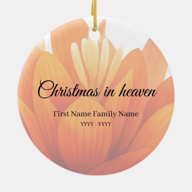 Jul i himlen minnesornament julgransprydnad keramik (Baksidan)