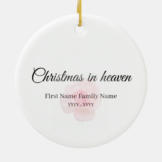 Jul i himlen minnesornament julgransprydnad keramik (Baksidan)