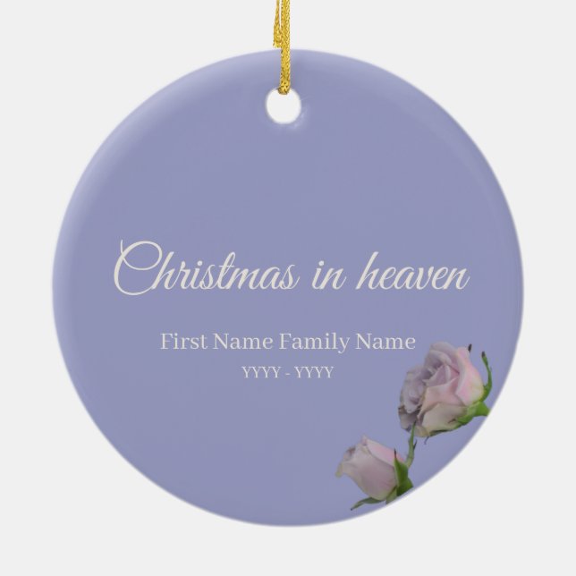 Jul i himlen minnesornament julgransprydnad keramik (Baksidan)